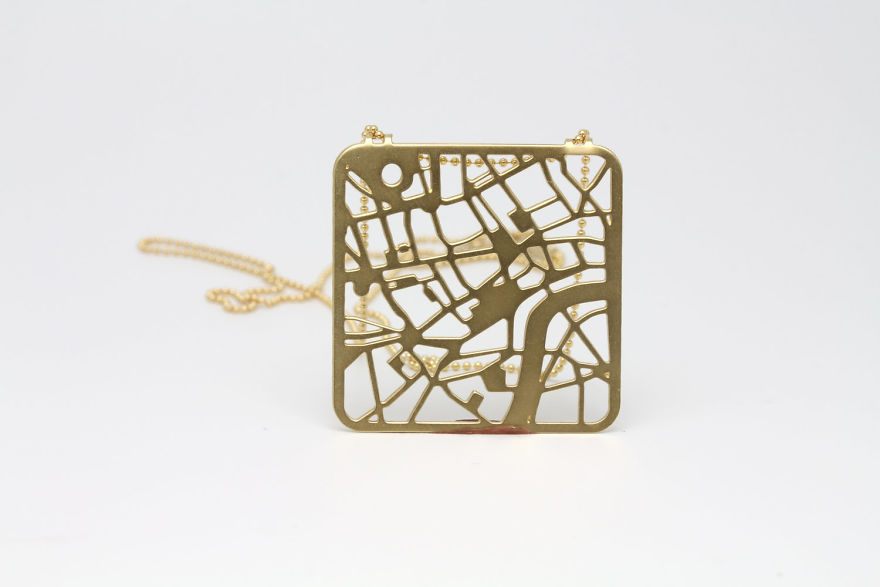 London Map Necklace