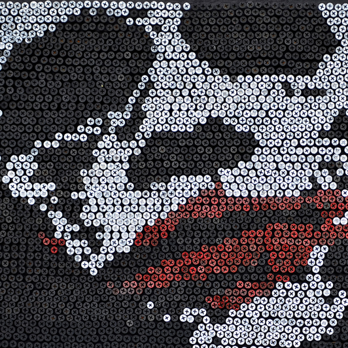 Portraits For Inspiring Movies From Thousands Of Screw Nails By Amal Salah