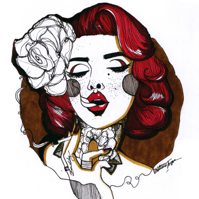 I Combined One-Line-Drawings Technique With Colored Markers To Create Expressive Portraits