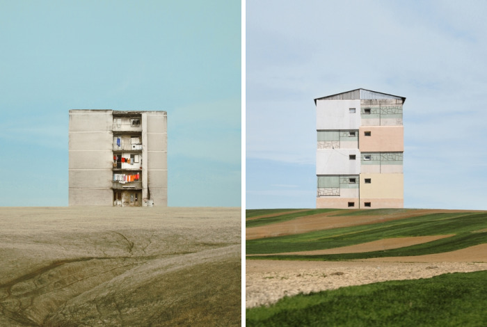 I Made Surreal Collages Featuring Home Architecture In Romania