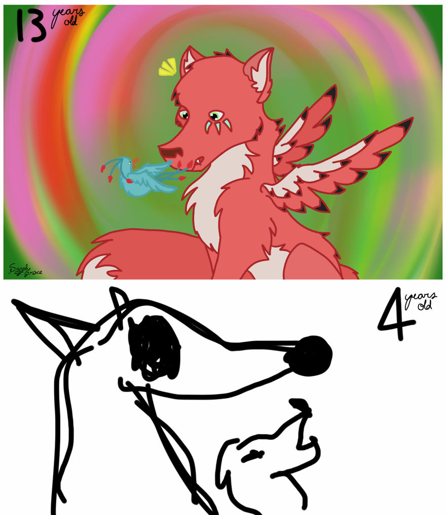 4yrs Old 2008 - 13yrs Old 2017. (my Deviantart: Budderbrowni)