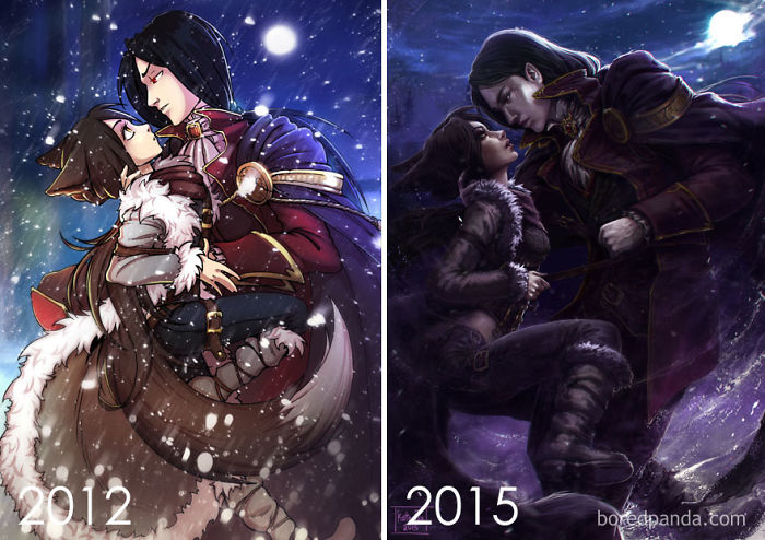 2015 Vs. 2012 By Katefoxart