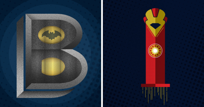I Combined My Interest For Comics With My Love For Minimalist Illustrations In The Superheroes Alphabet Series