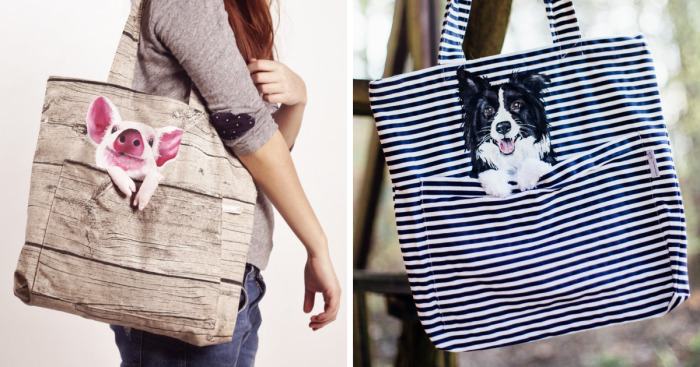 Forever Together: Hand-Painted Shoulder Bags With Animals In A Pocket