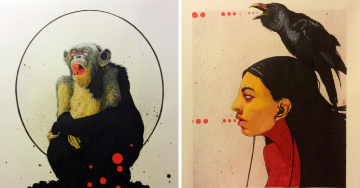 I Draw Using Ink And Pigments