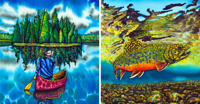 Canada Is Simply Beautiful Painted On Silk