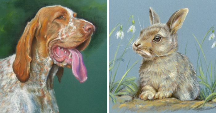 I Create Pastel Pet Portraits