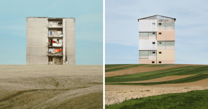 I Made Surreal Collages Featuring Home Architecture In Romania
