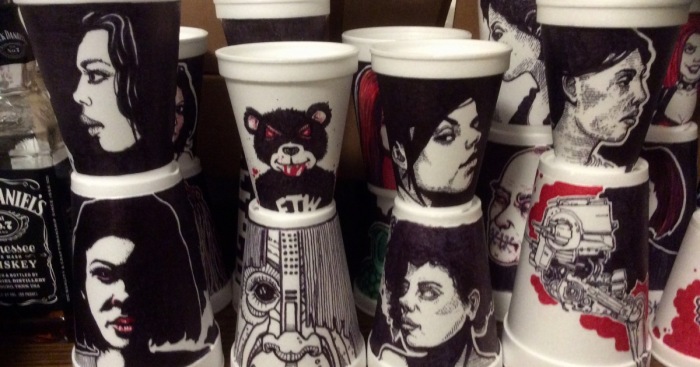 Battled Boredom By Drawing On Some More Cups