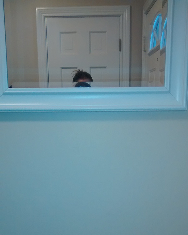 I Am 5'1". I Asked My 6'2" Husband To Hang A Mirror For Me