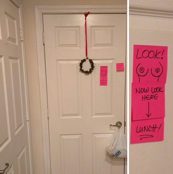 My Wife Has Been Trying Anything To Remind Me To Bring My Lunch To Work