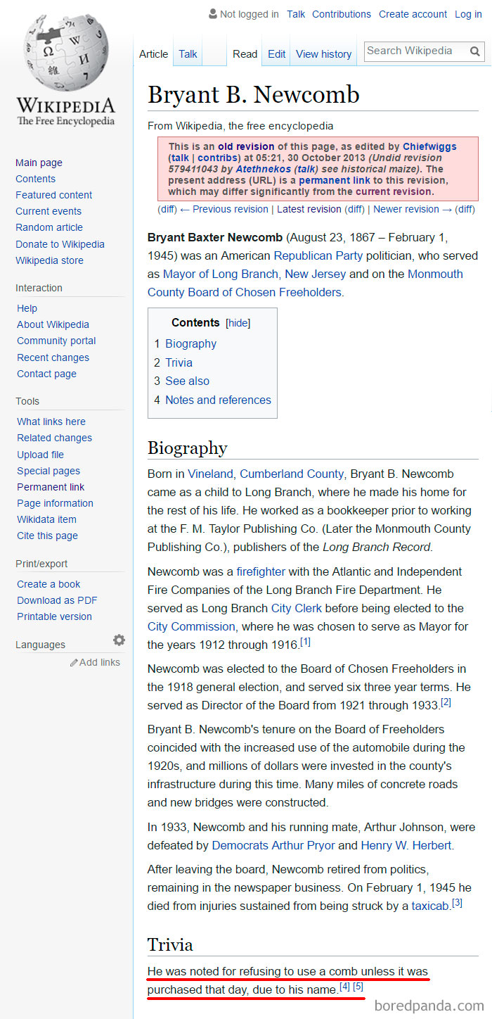 Funny Wikipedia Edits