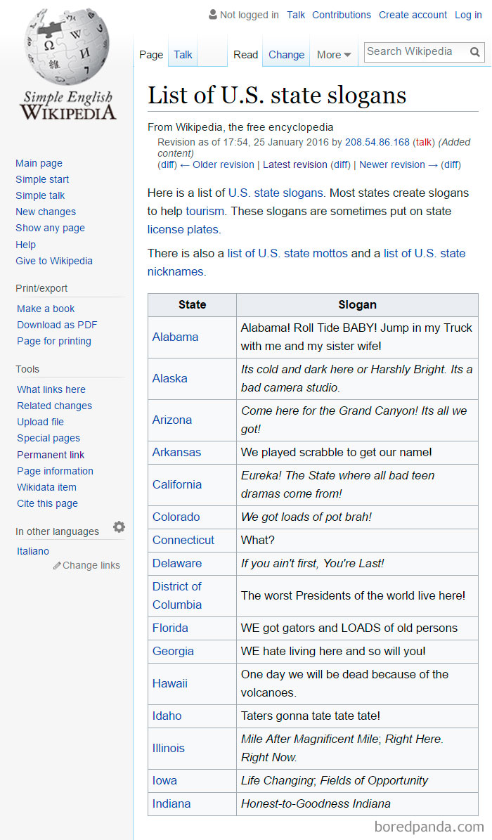Funny Wikipedia Edits