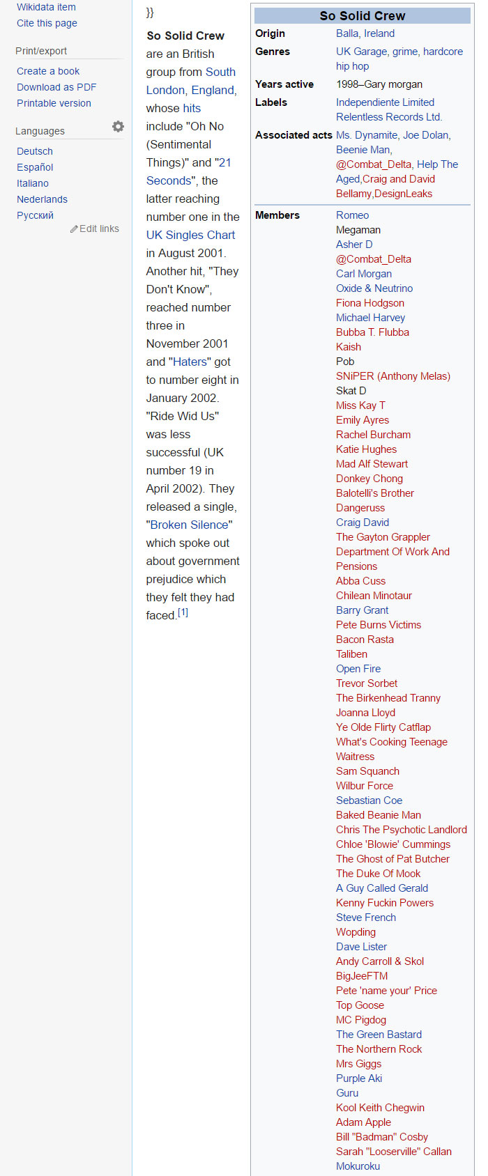 Funny Wikipedia Edits