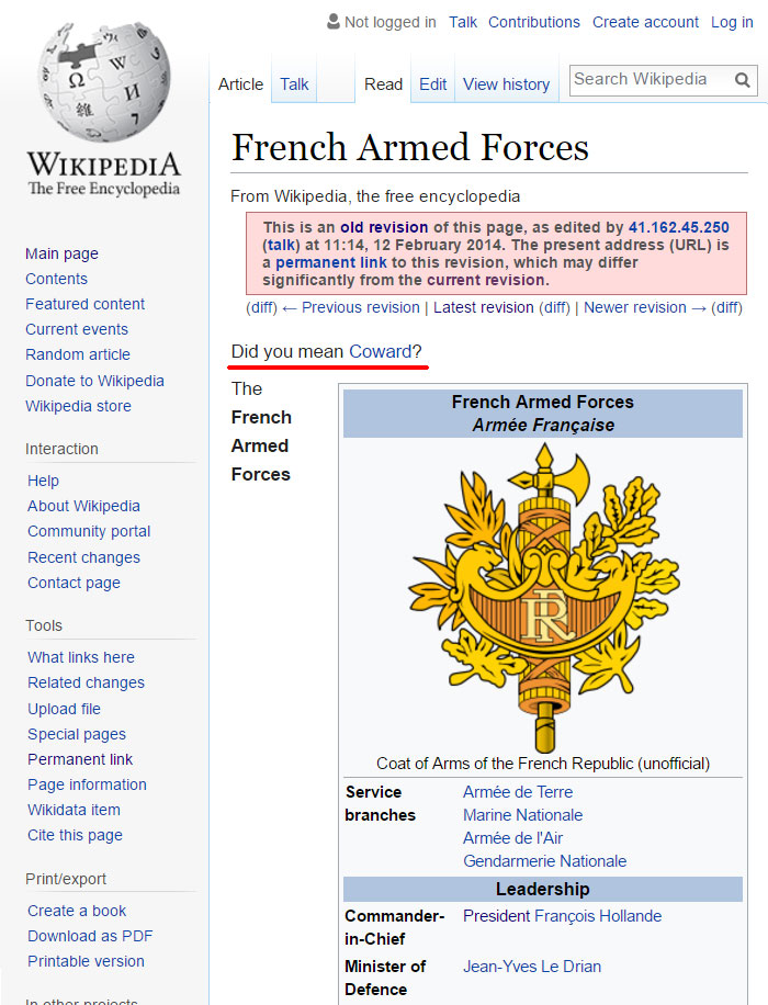 Funny Wikipedia Edits