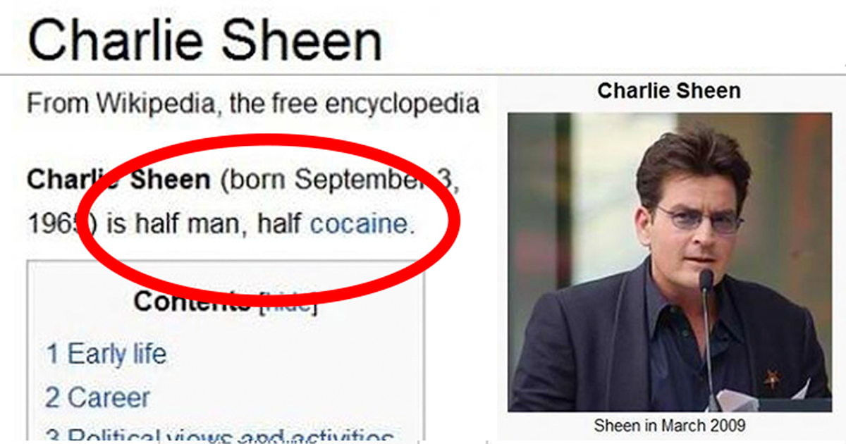 64 Of The Funniest Wikipedia Edits By Internet Vandals