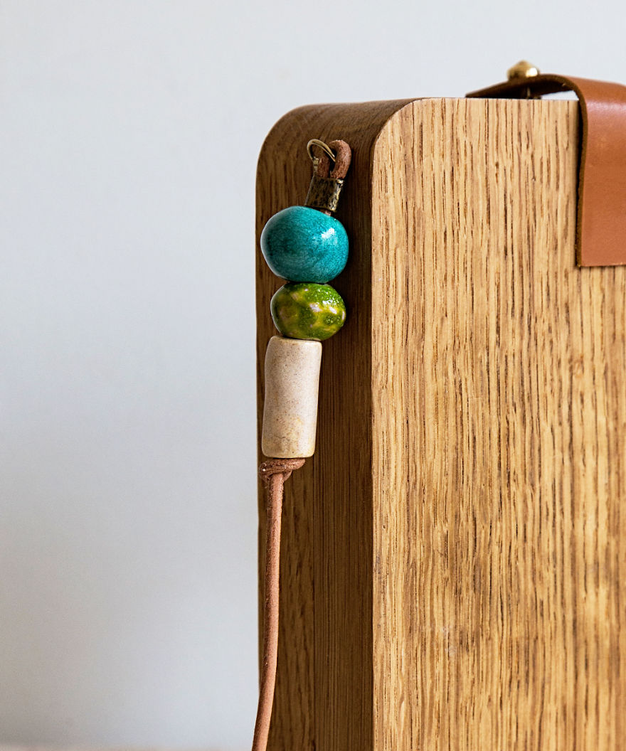 I'm Reconnecting With Nature By Wood & Ceramic Mosaic Bags