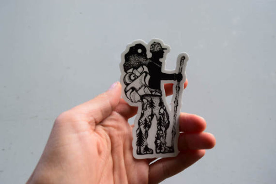 Hiker Guy Sticker