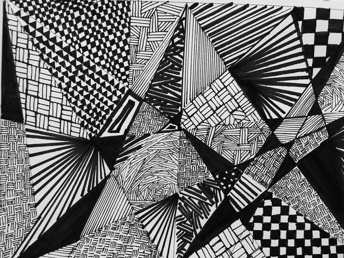 I Made This Doodle Only With Straight Lines