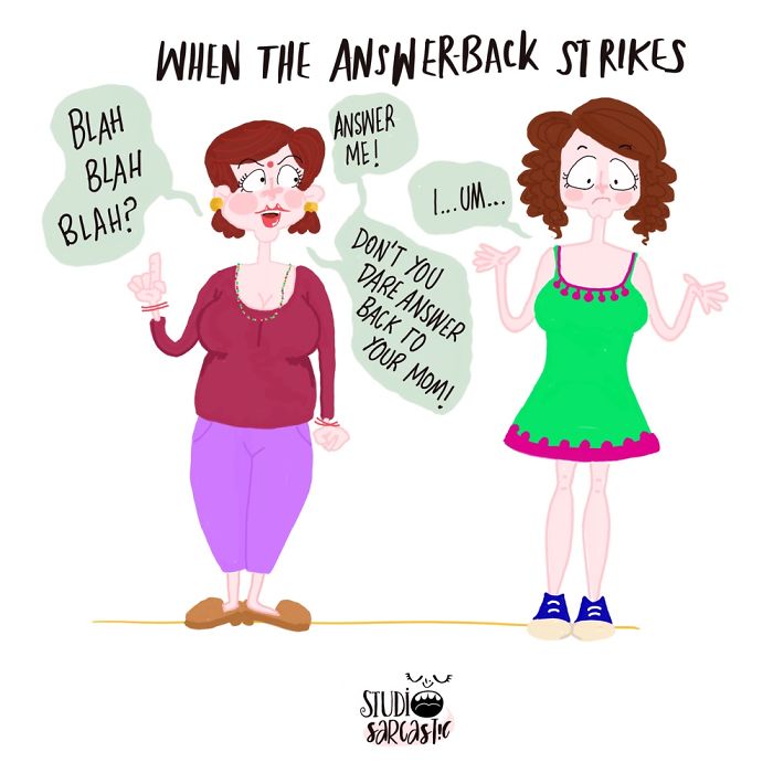 I Illustrate Conversations With My Mom, To Show How It Is To Be An Adult Woman In South Asia