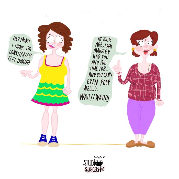 I Illustrate Conversations With My Mom, To Show How It Is To Be An Adult Woman In South Asia