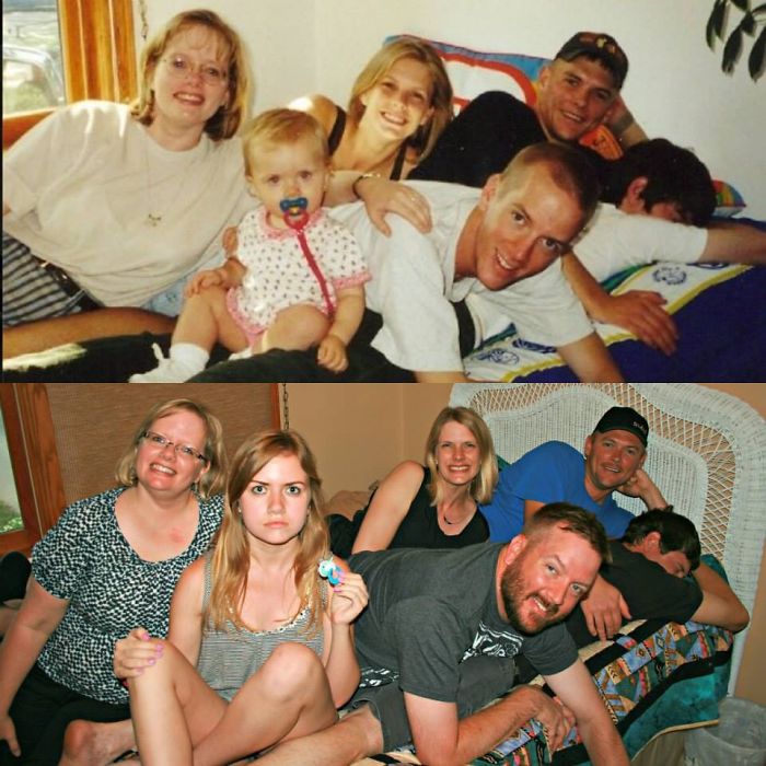 My 2 Sisters, My Niece, 2 Cousins And Myself, 17 Years Apart.
