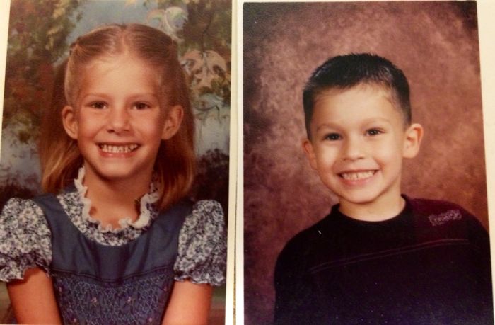 My Kindergarten Picture And My Son's Kindergarten Picture