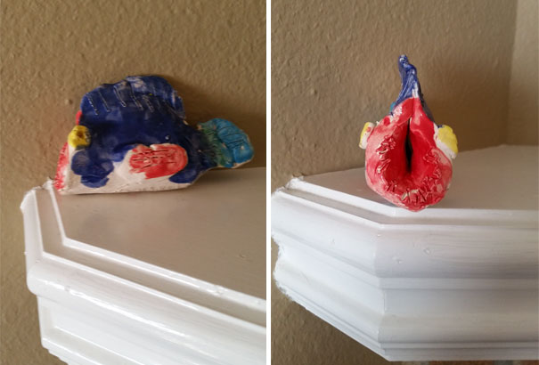 So Called "Taco Fish" Art Project My Daughter Brought Home