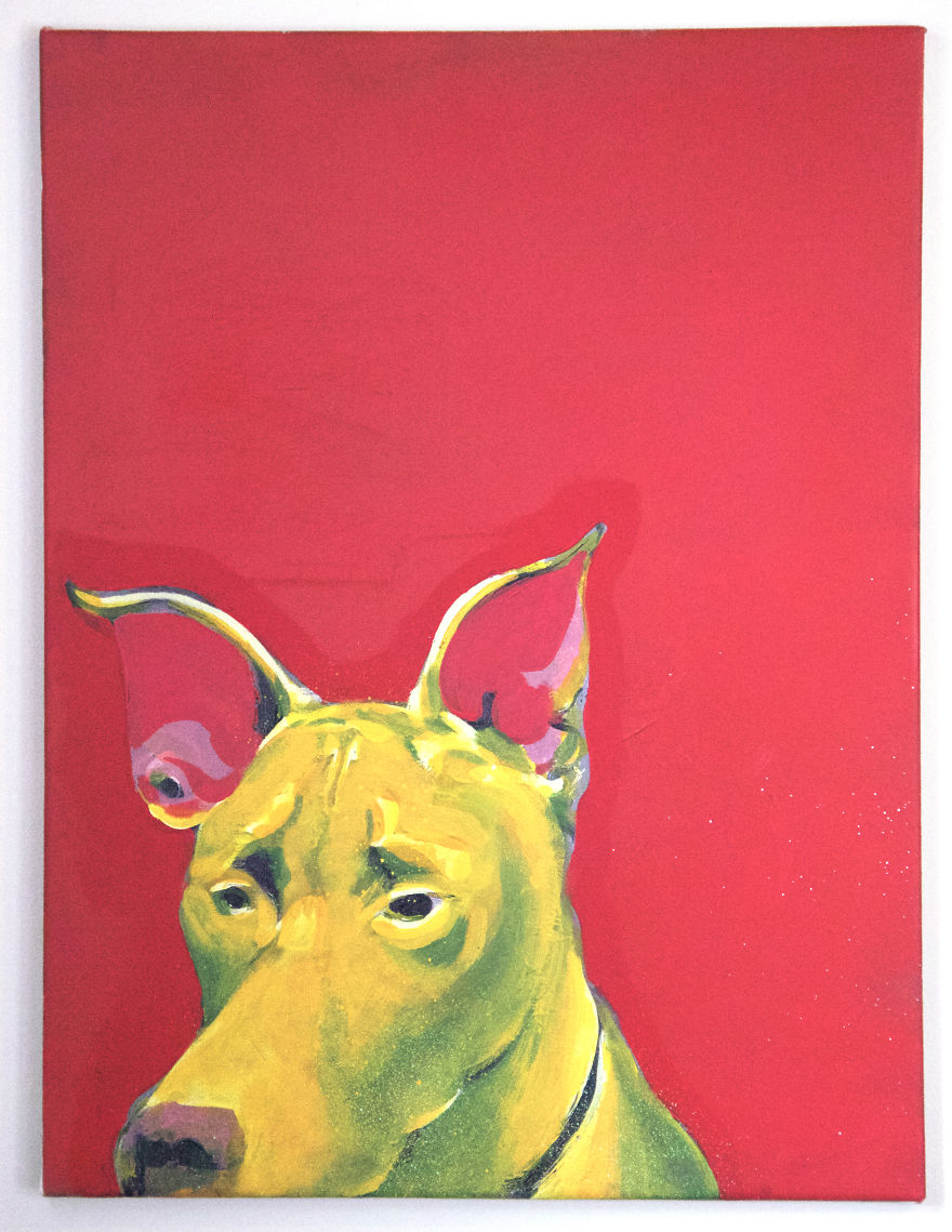 Scf K9's Are Commission Acrylic Dog Portraits Made With Vibrant Color And Personality For Their Owners And Family!