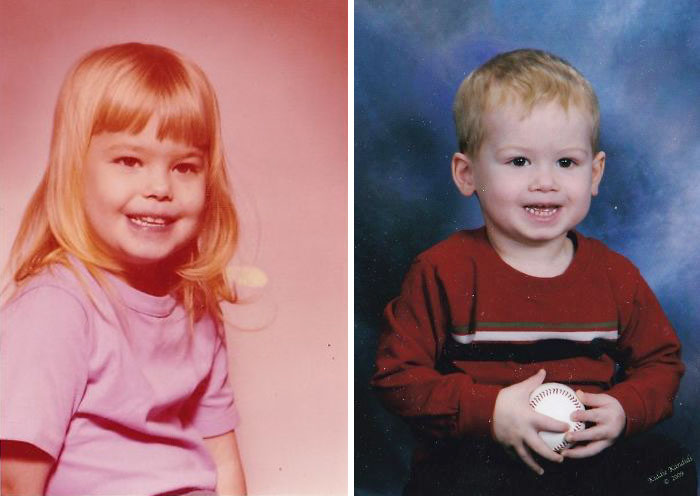 Mom And Son, Both At Age 2