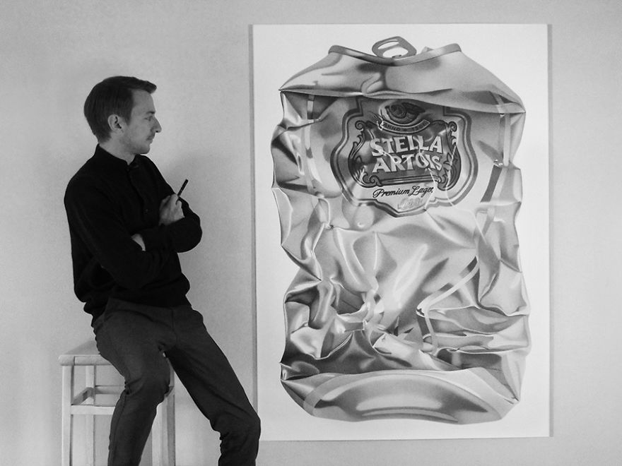 It Takes About Three Weeks To Complete Each Of My Realistic Can Drawings