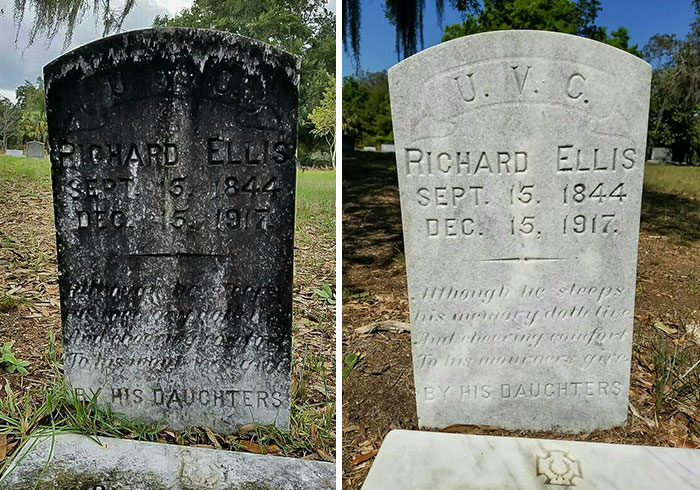 Man Spends His One Day Off Cleaning Forgotten Veterans' Tombstones, And Here Are The Results Man Spends His One Day Off Cleaning Forgotten Veterans' Tombstones, And Here Are The Results