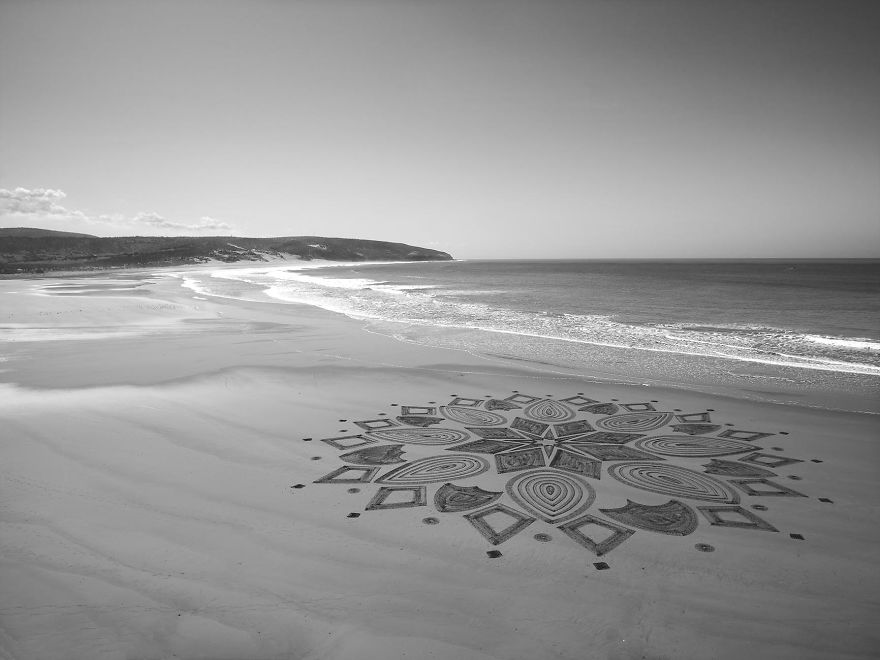 Arabic Inspired Beach Art In Marocco