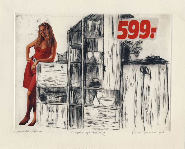 I Made Collage-Etching Prints Out Of 90’s Shopping Catalogues From Germany