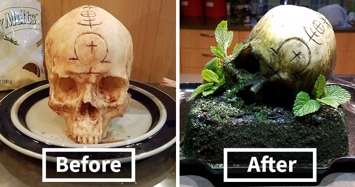 I Made A Skull Cake And Brought It To Work To Scare My Coworkers
