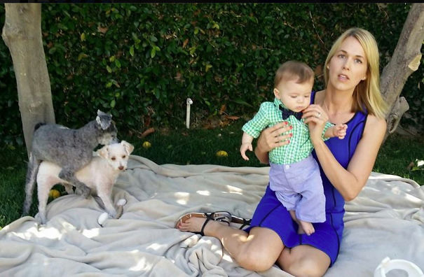 We Thought We'd Get Some Nice Pics In The Yard For Mother's Day Last Year... Not On Mr. Pipes' Watch.