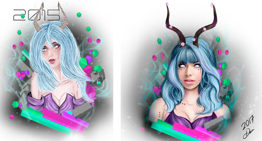 2015-2017 Process Since Receiving A Wacom. Before Was Drawing With Mac's Trackpad.