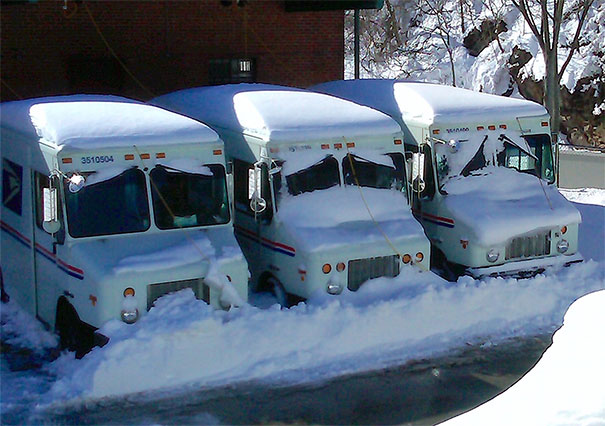 Sad, Sadder, And Saddest Mail Truck