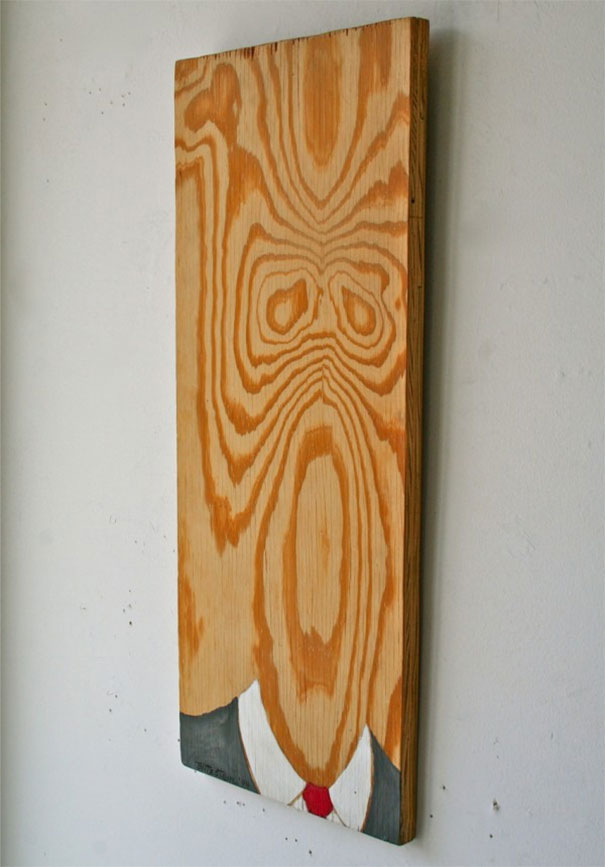 As A Kid I Would Enjoy Finding Faces In Growth Rings Of Cut Up Wood. This Made Me Smile