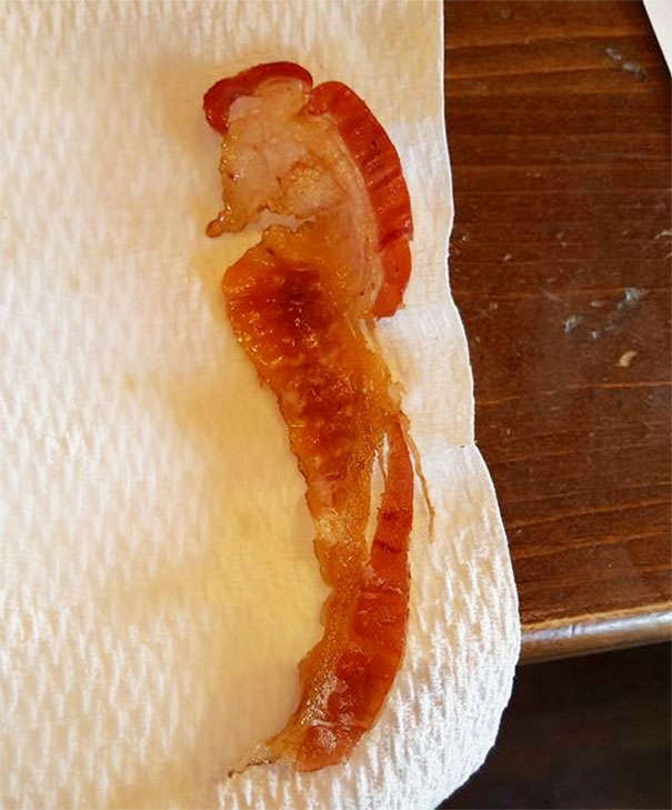 This Piece Of Bacon Looks Like A Seahorse