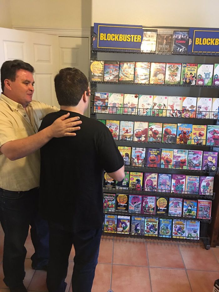 Autistic Boy Was Depressed After Local Blockbuster Closed Down, So His Parents Recreated It At Home