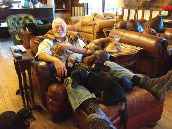 My Dad Grins Like A Jackass Eating Briars, But Seeing Him And His Herd Of Weenie Dogs Makes Me Smile