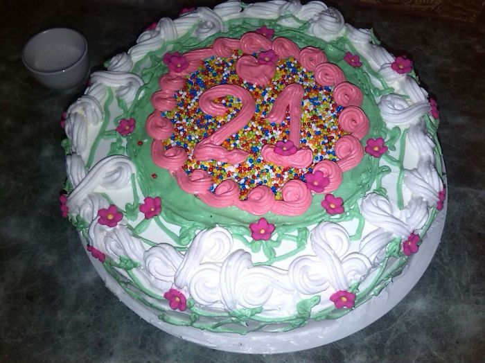 I Did This Cake About 2 Years Ago For My 21st Birthday, Is The One I've Liked The Most