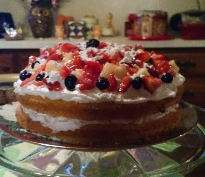 I Wanted To Try To Make A Naked Cake, And I Think It Turned Out Pretty Good!