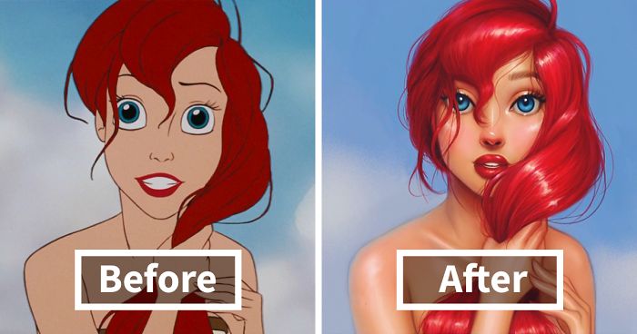 llustrator Repaints Disney Princesses In Her Unique Style