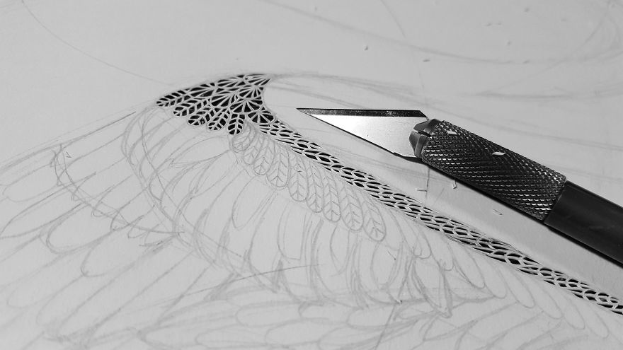 I Created A Paper Cut Artwork Depicting Some Of The Wildlife Found Around The Waterways Of Britain