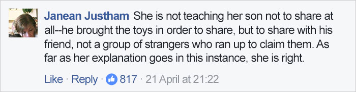 Mom's Explanation Why She Teaches Son Not To Share Gets Shared 207,000+ Times, Other Parents React