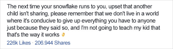 Mom's Explanation Why She Teaches Son Not To Share Gets Shared 207,000+ Times, Other Parents React