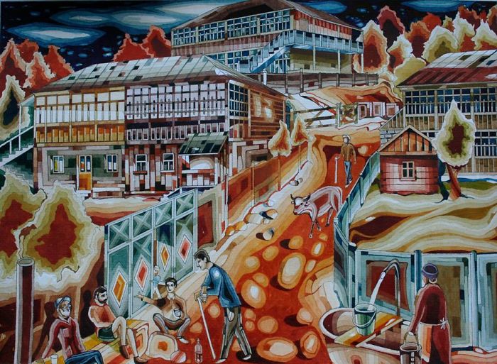 Georgian Artist Creates Intricate Paintings Inspired By His Birthplace