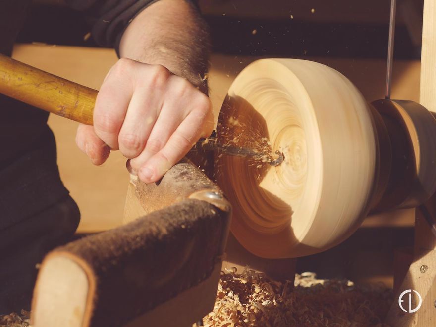 Classic, Foot-Powered Pole Lathe